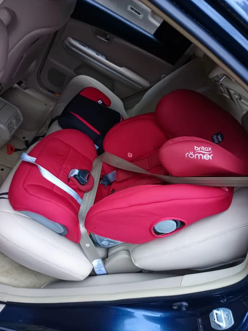 Child seat fitted in the car